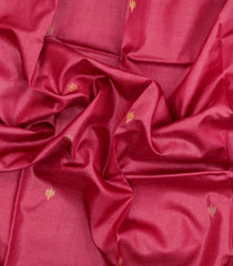 Peach Woven Tussar Silk Saree With Floral Motifs-TU3270