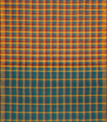 Multi Colour Handloom Rasipuram Cotton Saree With Checks-RA2393