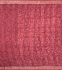 Maroon Printed Chanderi Cotton Saree With Zari Border-CC1459
