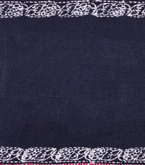 Black Printed Jaipur Cotton Saree With Tie & Dye Motifs-JC1852