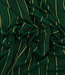 Dark Green Woven Mysore Silk Saree With Pure Zari Stripes -MS3279