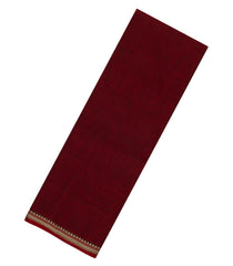 Maroon Woven Chirala Cotton Saree With Contrast Border & Pallu-CR1392