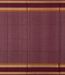 Maroon Handloom Silk Cotton Saree With Zari Checks-SC4277