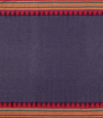 Dark Blue Woven Chettinad Cotton Saree With Buttas-CN1892