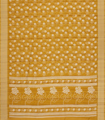 Mustard Printed Art Dola Silk Saree With Zari Border-BL5787