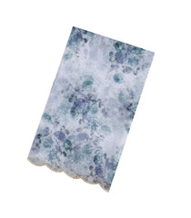 Off White Woven Blended Organza Saree With Printed Floral Motifs & Embroidered Selvage-EN1918