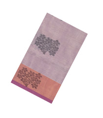 Lavender Handloom Village Cotton Saree With Buttas-VC1638