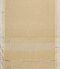 Beige Handloom Maheswari Silk Cotton Saree With Buttas-SC4122