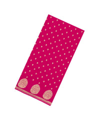 Pink Handloom Banarasi Khaddi Georgette Silk Saree With Floral Motifs-BE1793