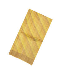 Yellow Printed Tussar Silk Saree With Buttas & Printed Pallu-TU3659