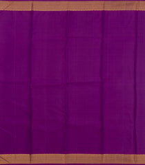 Turquoise Handloom Korvai Kanchipuram Silk Saree With Purple Border-KA13995
