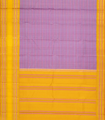 Lavender Handloom Korvai Kanchipuram Silk Saree With Multi Checks-KA13344