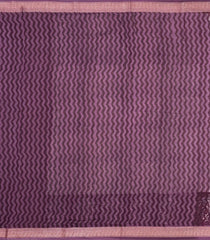 Lilac Printed Chanderi Cotton Saree With Zari Border-CC1469