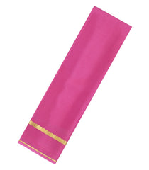 Bubblegum Pink Woven Mysore Silk Saree With Zari Border-MS3602