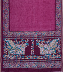 Magenta Printed Synthetics Dupion Saree With Abstract Motifs-BL5209