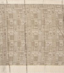 Dark Beige Woven Synthetic Manipuri Silk Saree With Printed Motifs-BL3674