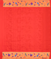 Blue Handloom Paithani Silk Saree With Meena Border & Pallu-PA1128