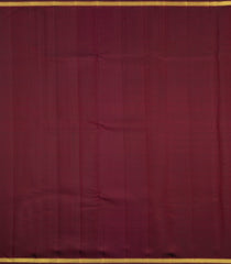 Dark Maroon Handloom Kanchipuram Silk Saree With Raindrop Buttas-KA16204