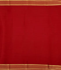 Dark Maroon Woven Mysore Silk Saree With Contrast Border-MS3842