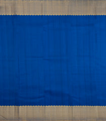Light Blue Handloom Kanchipuram Silk Saree With Zari Checks-KA15358