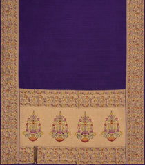 Purple Woven Art Dupion Saree With Meena Floral Border-BL5951