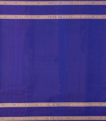 Blue Handloom Kanchipuram Silk Saree With Zari Checks-KA15105