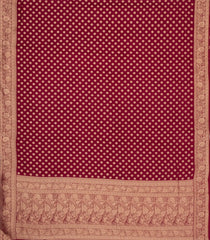 Maroon Woven Pure Viscose Saree With Floral Zari Motifs-BL6119
