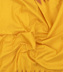 Mustard Handloom Korvai Kanchipuram Silk Saree With Contrast Silk Border-KA16814