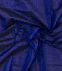 Blue Handloom Silk Cotton Saree With Contrast Border-SC4708