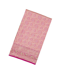 Magenta Woven Pure Silk Saree With Meena Floral & Hand Embroidered Motifs-EN1802