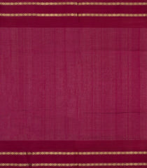 Sandal Handloom Korvai Silk Cotton Saree With Crimson Border-SC4426