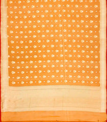 Oil Mustard Handloom Organza Soft Silk Saree With Floral Motifs-SO4098