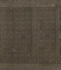 Brown Woven Blended Linen Saree With Printed Floral Motifs-BL4844