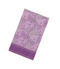 Lilac Handloom Banarasi Satin SIlk Saree With Meena Floral Motifs-BE1846