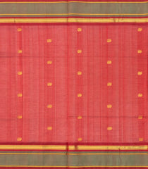 Cyan Handloom Silk Cotton Saree With Contrast Border-SC3660