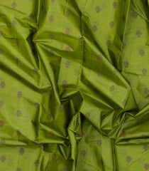 Olive Green Woven Tussar Silk Saree With Floral Buttas-TU3403