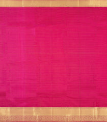 Hot Pink Handloom Kanchipuram Silk Saree With Zari Stripes & Buttas-KA16804