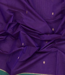 Purple Handloom Village Cotton Saree With Buttas-VC1632