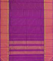 Purple Handloom Kanchipuram Silk Saree With Payadi Border-KA14691