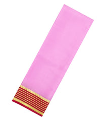 Baby Pink Woven Mysore Silk Saree With Contrast Border-MS3851