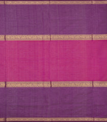 Magenta Handloom Muppagam Silk Cotton Saree With Checks-SC4346