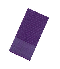 Violet Handloom Soft Silk Saree With Floral Zari Stripes-SO4576
