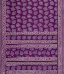 Magenta Printed Synthetics Dola Silk Saree With Floral Motifs-BL5199
