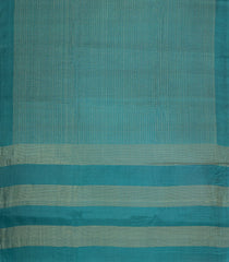 Sea Green Woven Tussar Silk Saree With Checks & Dotted Motifs-TU3570