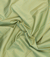 Cardamom Green Handloom Kanchipuram Silk Saree With Checks-KA15730