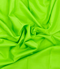 Neon Green Woven Mysore Silk Saree With Contrast Zari Border-MS3811