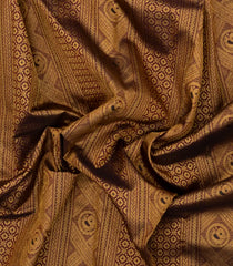 Dark Maroon Handloom Kanchipuram Silk Saree With Meena Annam Motifs-KA14780