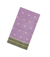 Lavender Woven Blended Viscose Saree With Zari Checks & Buttas -BL5584