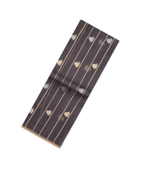 Black Woven Pure Organza Silk Saree With Zari Stripes & Buttas-KS1074