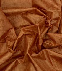 Rust Woven Tussar Silk Saree With Chevron Stripes-TU3333